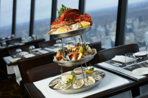 360 The Restaurant at the CN Tower in Toronto, ON Seafood Tower DiRoNA Awarded Restaurant
