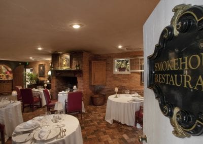 Antrim 1844 Smokehouse Restaurant Entrance DiRoNA Awarded Restaurant
