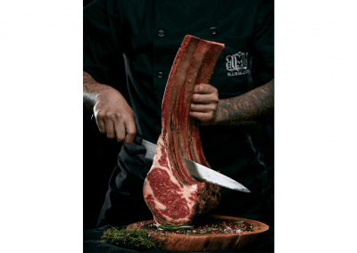BlueBlood Steakhouse at Casa Loma in Toronto, ON Tomahawk Steak DiRoNA Awarded Restaurant