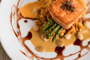 Beverly's at The Coeur d’Alene Resort in Coeur d’Alene, ID Salmon Dish DiRoNA Awarded Restaurant