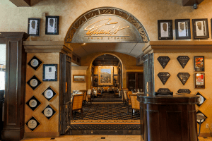 Duane's Prime Steaks & Seafood at Mission Inn in Riverside, CA Entrance DiRoNA Awarded Restaurant