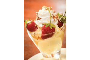 Jasper's Restaurant Strawberry Dessert DiRoNA Awarded Restaurant