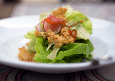 Brennan's in New Orlean's, LA Crispy Fried Oyster Salad DiRoNA Awarded Restaurant