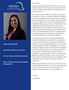 DIRONA 2018 Scholarship Winner Alana Mendez Profile