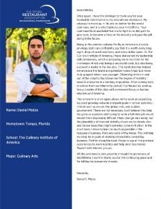 DIRONA 2018 Scholarship Winner Daniel Matos Profile