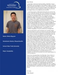 DIRONA 2018 Scholarship Winner Melvin Nguyen Profile