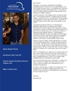 DIRONA 2018 Scholarship Winner Robert McCall Profile