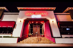 Mesa Street Grill in El Paso, TX Entrance DiRoNA Awarded Restaurant