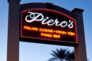 Piero's Italian Restaurant in Las Vegas, NV Sign DiRoNA Awarded Restaurant
