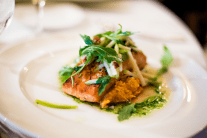 The Brewster Inn Cazenovia, NY Salmon Entree DiRoNA Awarded Restaurant
