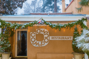 The Compound Restaurant in Santa Fe, NM Entrance DiRoNA Awarded Restaurant
