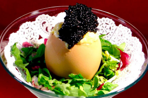Cafe L'Europe in Palm Beach, FL Egg with Caviar DiRoNA Awarded Restaurant