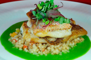 Cafe L'Europe in Palm Beach, FL Fish with Couscous DiRoNA Awarded Restaurant