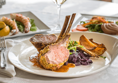 Sonoma Restaurant at Beechwood Hotel in Worcester, MA Lamb Dish DiRoNA Awarded Restaurant