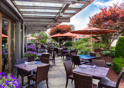 Sonoma Restaurant at Beechwood Hotel in Worcester, MA Patio Dining DiRoNA Awarded Restaurant