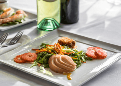 Sonoma Restaurant at Beechwood Hotel in Worcester, MA Sangria Pear Salad DiRoNA Awarded Restaurant
