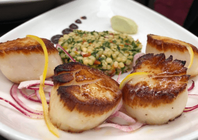 Crow's Nest at The Captain Hook Hotel in Anchorage, AK Scallops DiRoNA Awarded Restaurant