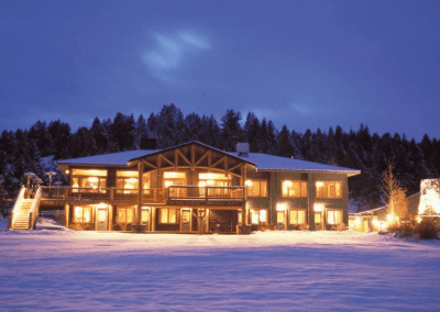 Rainbow Ranch Lodge Restaurant in Big Sky, MT Exterior Lodge DiRoNA Awarded Restaurant