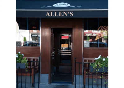 Allen's in Toronto, ON Entrance DiRoNA Awarded Restaurant