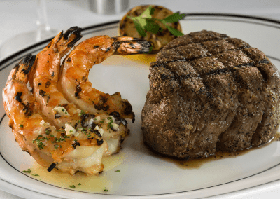 The Grill on the Alley Beverly Hills, CA Steak with Jumbo Shrimp DiRoNA Awarded Restaurant