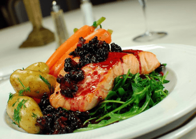 LeMont Restaurant in Pittsburgh, PA Salmon Dish DiRoNA Awarded Restaurant