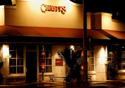 Christy's Restaurant in Coral Gables, FL Entrance DiRoNA Awarded Restaurant